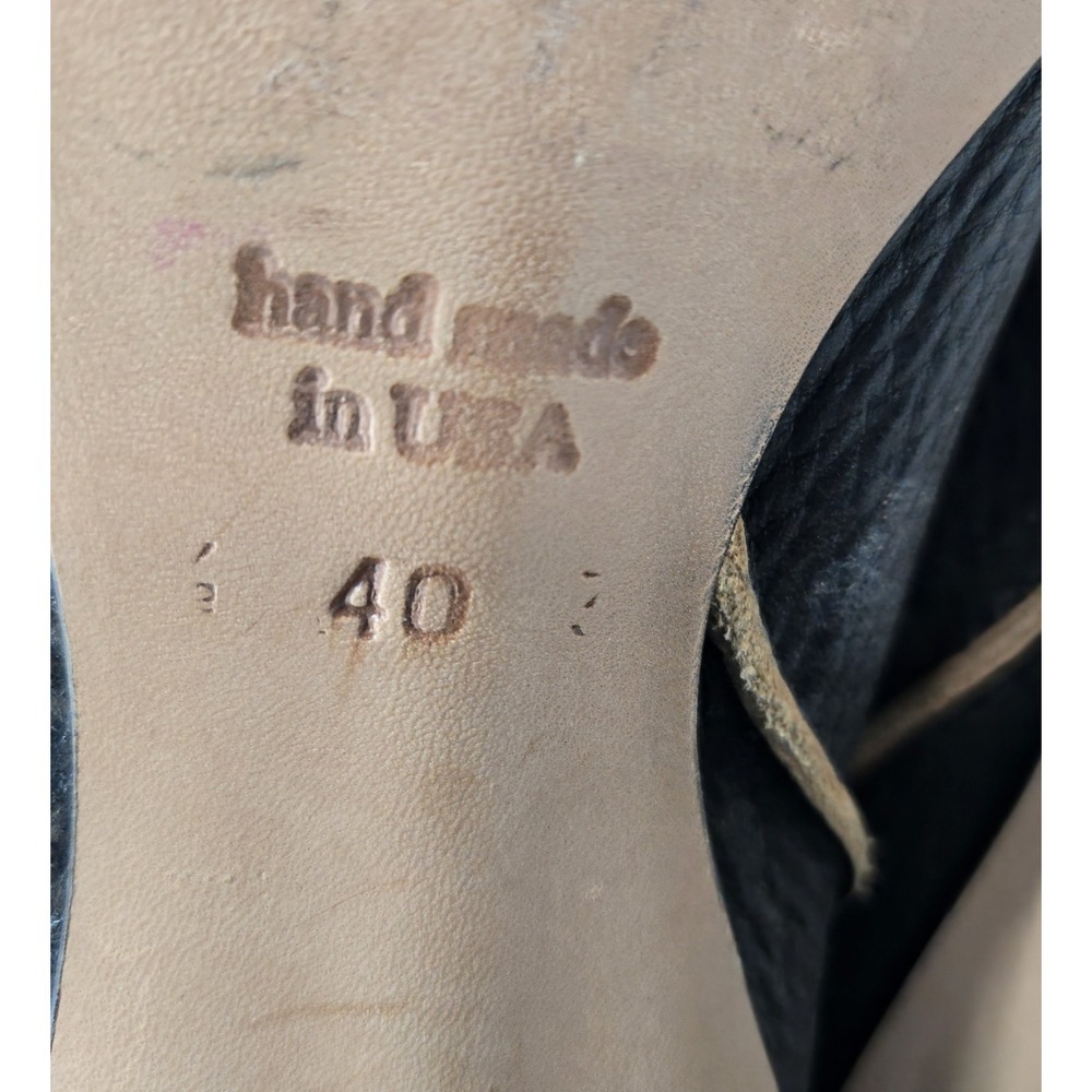 Cydwoq Ankle Boots Size 40 US 10 Brown Leather Back Zip Block Heel Hand Made USA - Picture 8 of 12